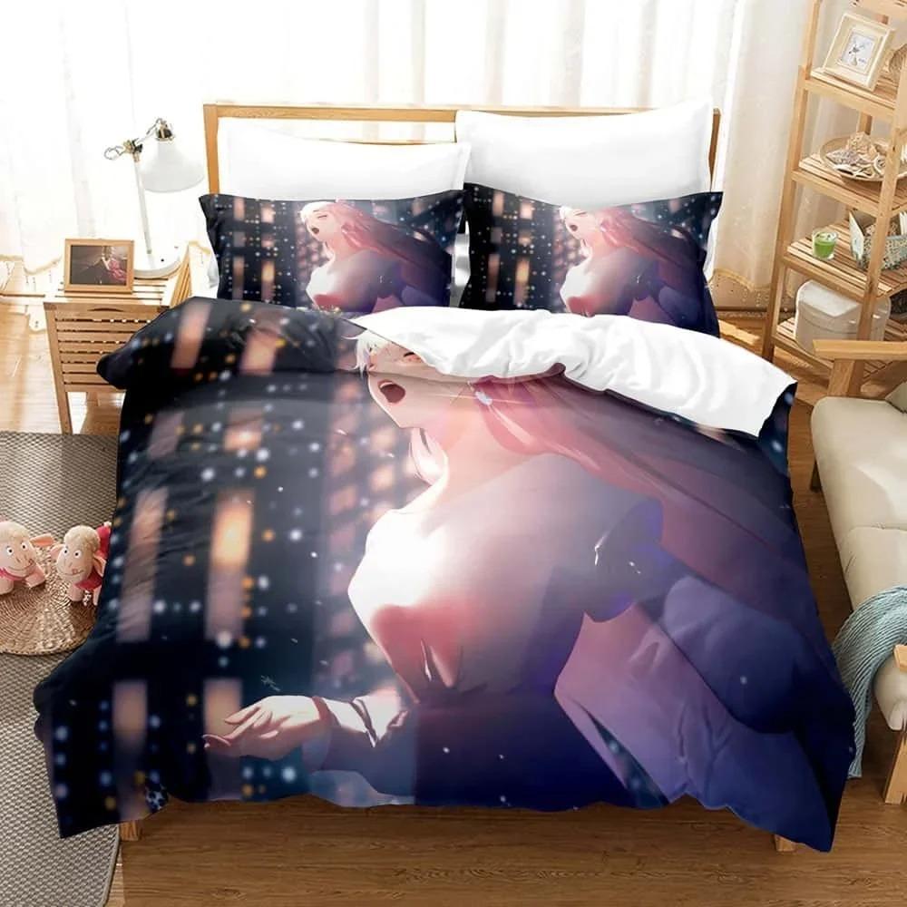 Аниме Комплект постельного белья Комплект постельного белья Белль Односпальный Двуспальный Полный Размер Королева Король Комплект для кровати Взрослый Ребенок Спальня Пододеяльник Комплекты Домашний текстиль