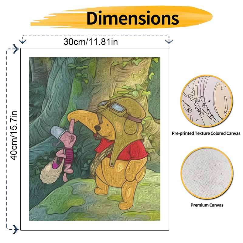 Disney Винни-Пух Пятачок Набор для рисования Домашний настенный декор Ручная работа Подарок Художественные поделки Материалы для декора Стены гостиной Настенное украшение