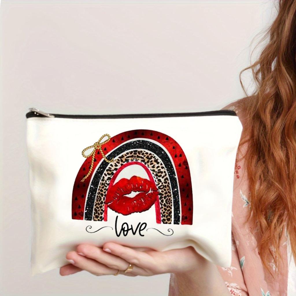 Подарок на День святого Валентина Косметичка Сумки для макияжа Дорожный органайзер на молнии для косметики Сумка для туалетных принадлежностей Подарок на День святого Валентина для нее