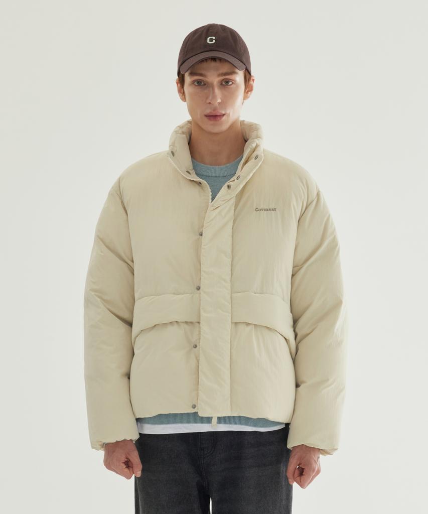 Covernat Non-Quilted Short Puffer Ecru