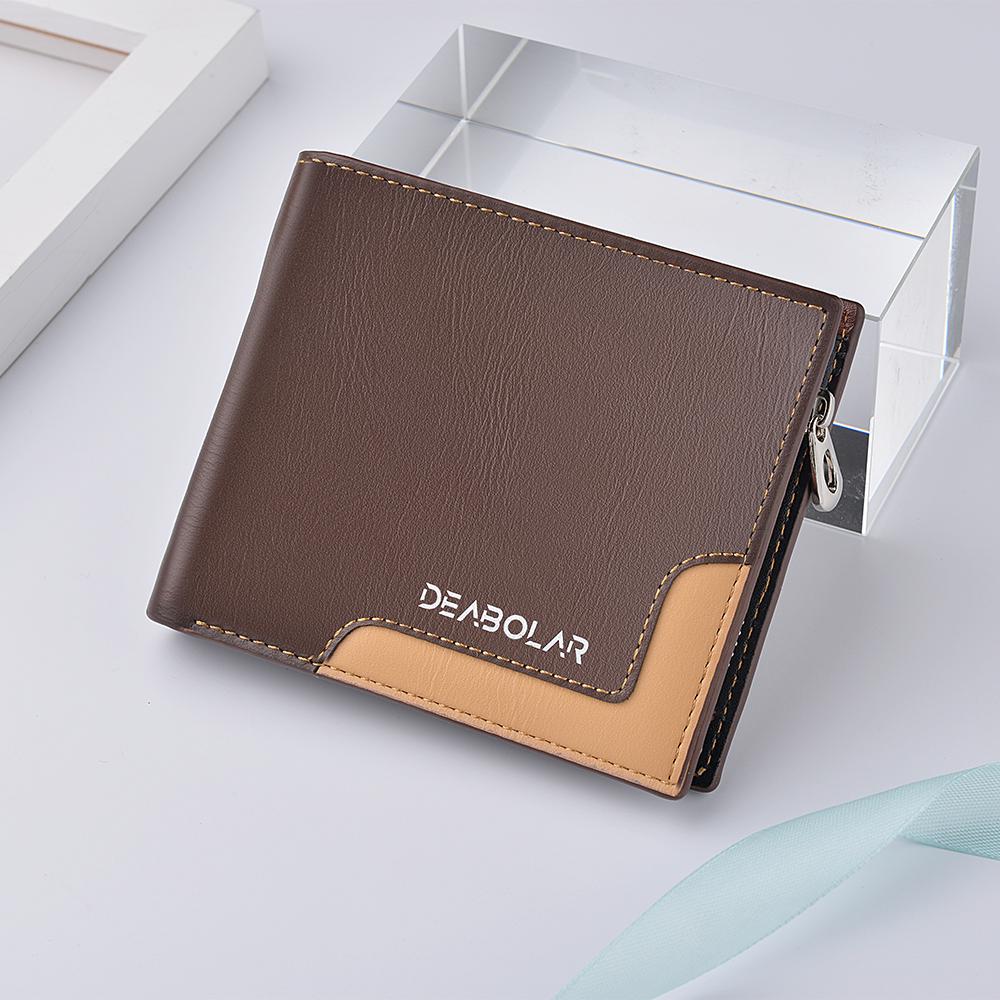 Новый мужской кошелек короткий многофункциональный кошелек для монет на молнии винтажный держатель для кредитных карт и ID мужской кошелек