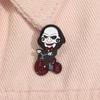 Horror Movie Jigsaw Billy Mechanical Puppet Enamel Pin Clown On Bicycle Halloween Brooch Lapel Badge Jewelry Gift For Friends