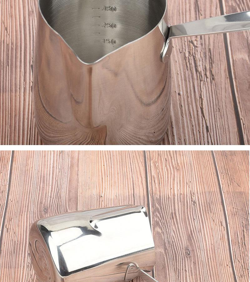 Кувшин из нержавеющей стали 304 с длинной ручкой для латте-арта и вспенивания (300-950 мл)