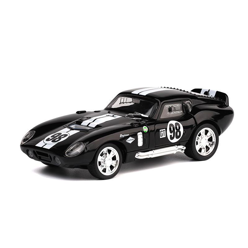 Модель спортивного автомобиля Ford Shelby Cobra 1/32 Звук и свет Игрушечный автомобиль с инерционным механизмом Украшение Коллекция для мальчиков Миниатюрная машина