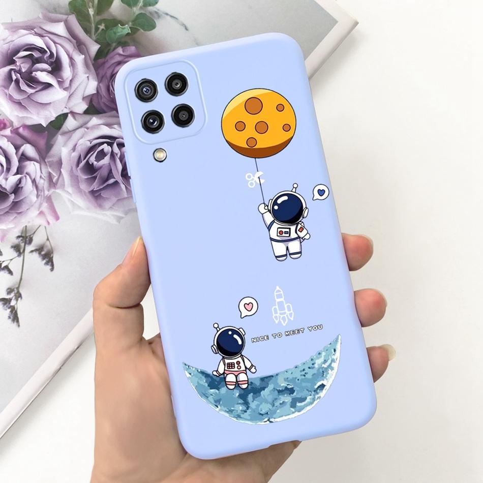 Чехол для телефона Samsung Galaxy M22 Samsung M22 F22 SM-M225F E225F Милый Мультяшный Кот Конфетный Цвет Мягкий Силикон Задняя Крышка Телефона