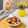 Exquisite Ceramic Storage Jar Pineapple-shaped Fruit Forks Set Chopstick Holder  Office