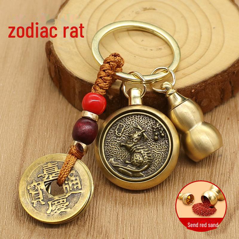 «Подвеска-брелок в виде змеи-хранителя с двенадцатью знаками зодиака, вращающимся орнаментом в виде пяти императоров и Будды»