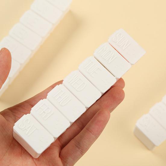 Чехол для таблеток, портативный для офиса, пластиковый, 7 сеток, прямоугольный чехол для планшетов, разделитель, практичный, влагостойкий, можно использовать повторно