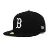 New Era 59FIFTY Boston Red Sox MLB Fitted Cap In Black and White Team-Basic (5950) (Size 8-1/4 (approx. 65.4cm)) [Used]