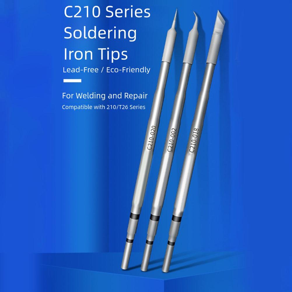 Паяльное жало C210 подходит для использования с паяльной станцией T210T26, для удаления клеев, лужения и пайки.