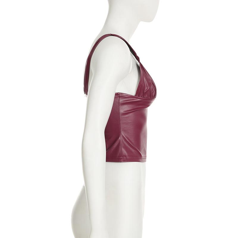 Женский топ-топ с бретелькой через шею Spice Sexy Low Cut Backless Skinny Skinny