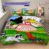 Candy Girl Raccoon Print 3Pcs Bedding Setduvet Cover With 2 Bedropillowcase Home Birthday Gift