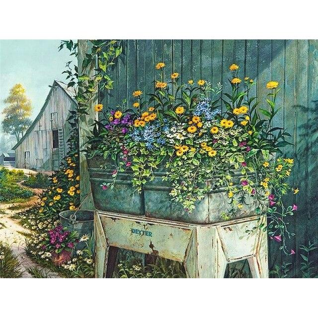 40x50 см Diy картина маслом по номерам садовая живопись по номерам взрослые пейзаж ручная роспись домашний декор подарок настенное искусство