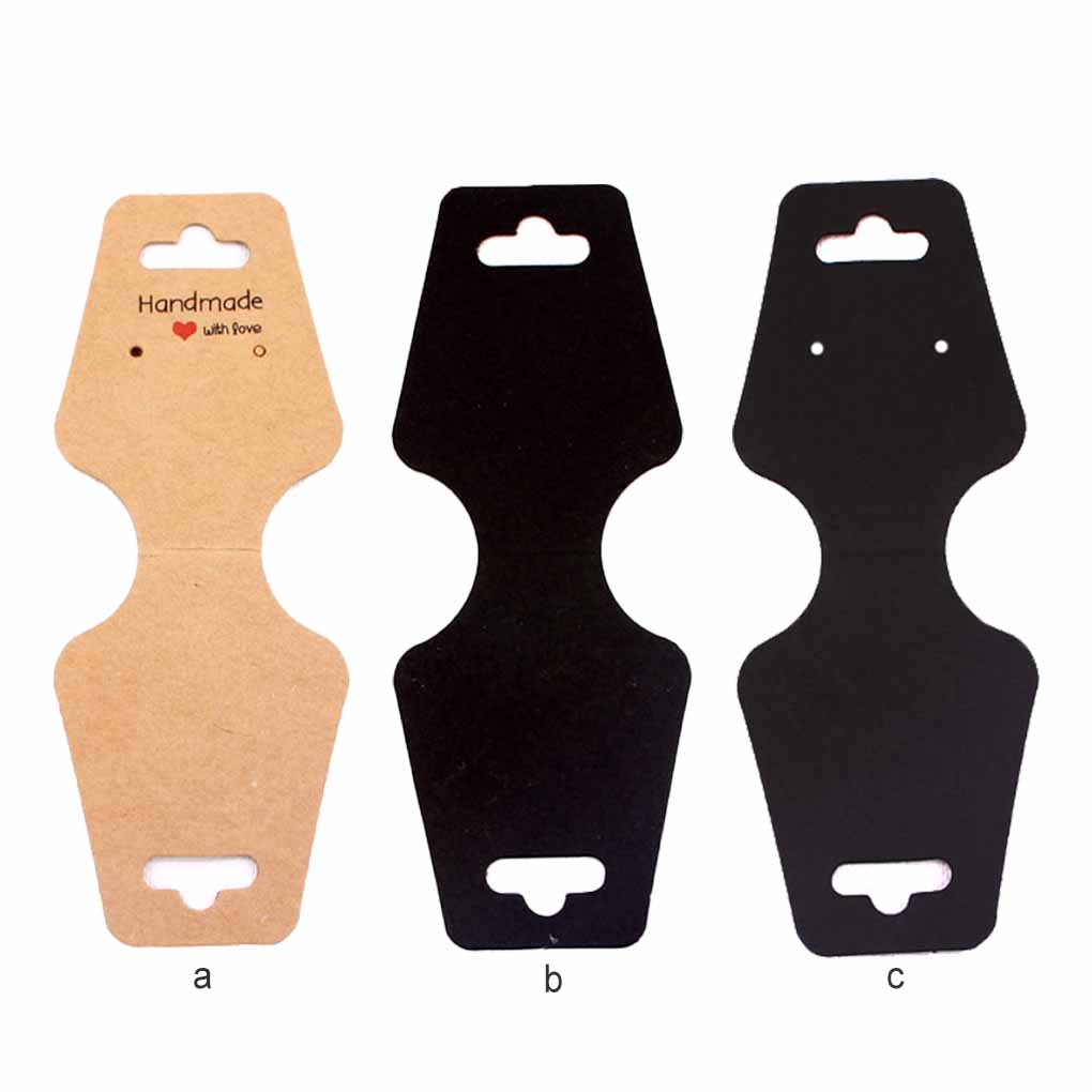 100 шт. Карточки для ожерелий, Дисплей, Бирки для серег, Складной органайзер для упаковки, Самостоятельная сборка, DIY, Хранение аксессуаров