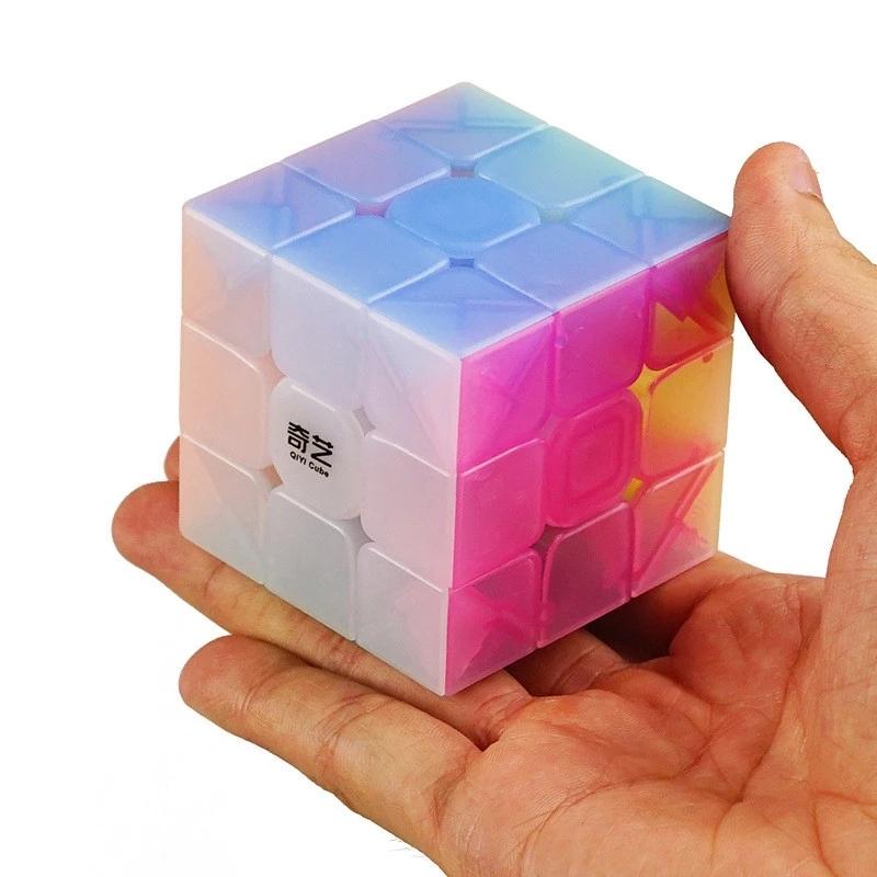 Qiyi Warrior W Желейный 3x3x3 Магический Кубик Прозрачный Конфетный Цвет Кубик Скорости Детское Раннее Образование
