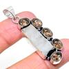 Rainbow Moonstone, Topaz 925 Sterling Silver Jewelry Pendant 2.13" f6H33