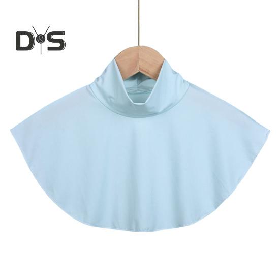 Солнцезащитная шаль для защиты шеи, мягкая, гладкая, блестящая ткань, тонкая шаль, многонаправленная защита от ультрафиолета, поддельный воротник