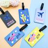 Cute Luggage Tags PVC Plane Letters Baggage Name Tag Suitcase Work ID Address Labels Holder Travel Accessories