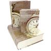 [L7288] - Trio of 'Vintage Times' Taupe Gold Storage Boxes