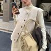 Модный теплый простой удобный универсальный двухсторонний женский жилет на осень и зиму