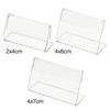 Mini Clear Acrylic Sign Display Holder L Shape Price Card Tag Retail Store Shelf Label Holder Supermarket Mall Counter Top Stand