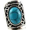 Ethnic Ring 'Mineralia' Turquoise - 26x20 Mm