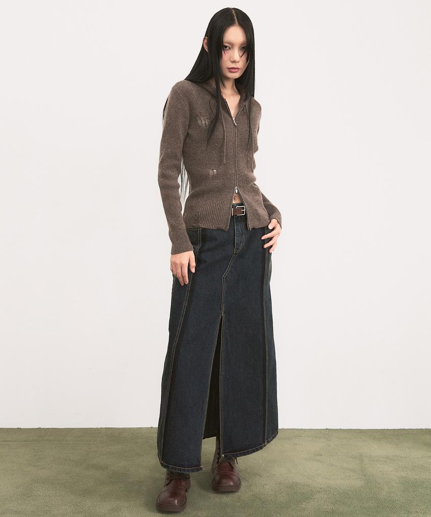Sys A Shadow Denim Long Skirt [Blue]