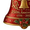 250-летний юбилейный колокольчик, елочная игрушка, поделка, декоративная, легкая, рождественская подвеска