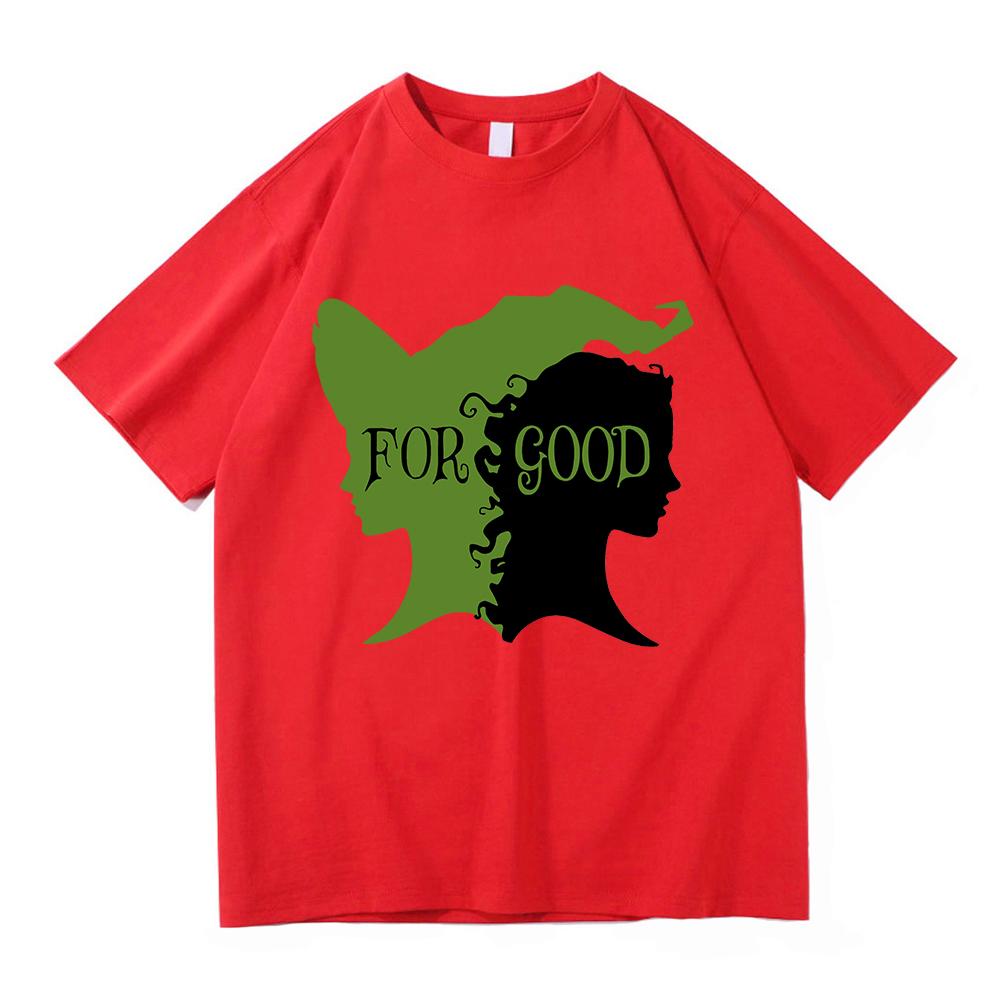 Злая Перемена к Лучшему Футболка Горячая Мода Мужская Харадзюку Эстетика Эльфаба Глинда Футболка Унисекс Высококачественные Хлопковые Футболки