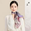 JIUMU Double-Sided Printed Mulberry Silk Square Scarf