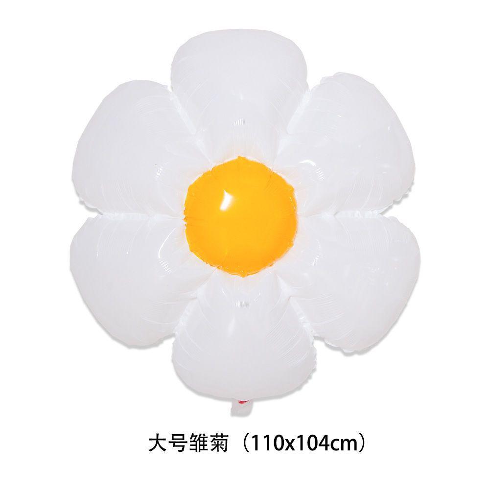 Egg Flower Sunflower Balloon Large Medium Small Daisy Flower Smiley Face Decoration Aluminum Film Balloon