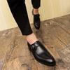 Leather Shoes Men Gingham Buckle Classic Business Shoes for Male Luxury Brand Antiskid Cozy Men Loafers Design Shoes Men