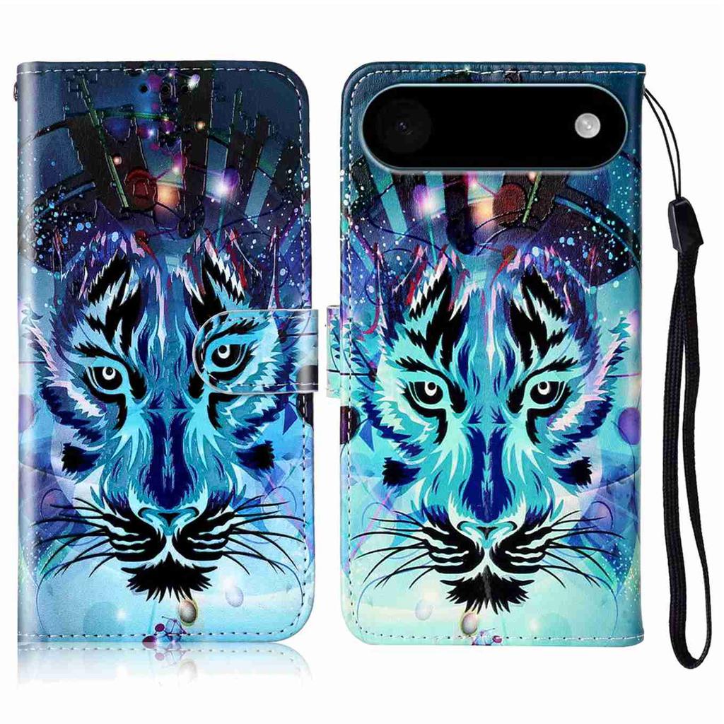 For iPhone 17 Air Case Pattern Leather Wallet Phone Cover with Strap