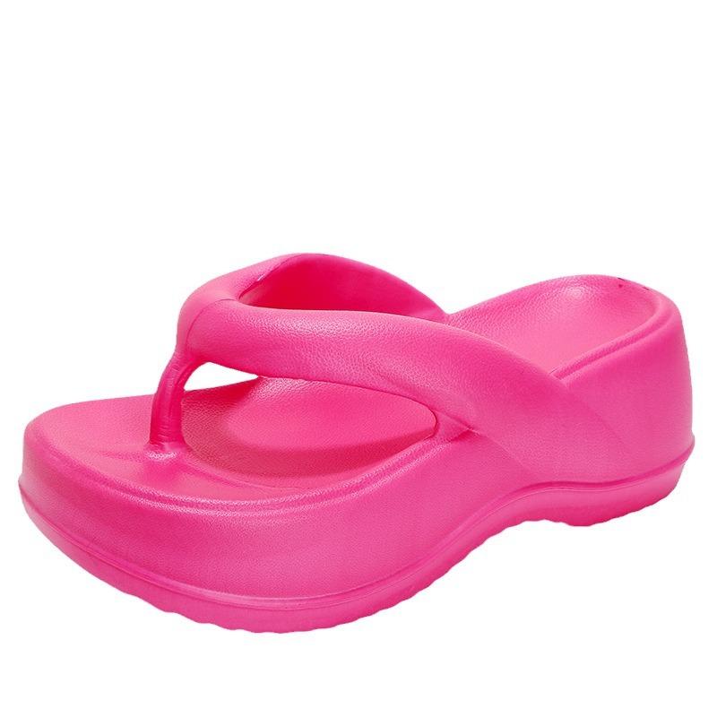 Fashion Litfun Female Outdoor Beach Shoes Bathroom Slides Fashion Thick Bottom Flip Flops Women Summer Indoor Home Platform Sandals