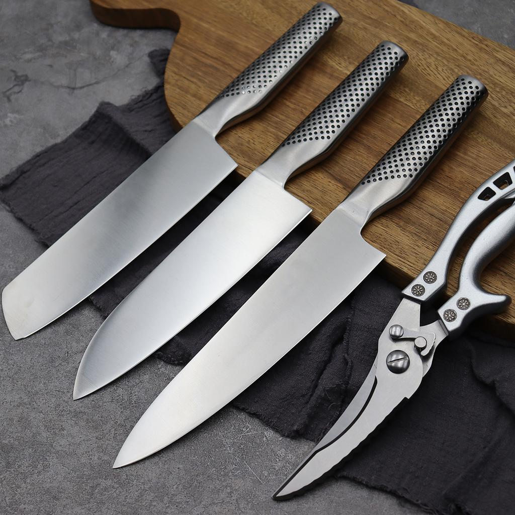 Набор из 4 предметов кухонных ножей из нержавеющей стали, японский нож шеф-повара, нож для лосося, суши, сашими, кухонный нож, нож для сашими, набор кухонных ножей