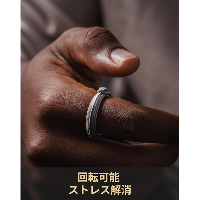 [COPPERTIST.WU] Rotating Ring Ring Men's Ring Pig-nosed Snake Ouroboros Silver 925 Compatible with Metal Allergies Ring That Can Be Rotated Stress