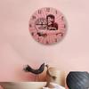 Minimally Retro Patterned Wall Clock For Home And Decor Bedroom