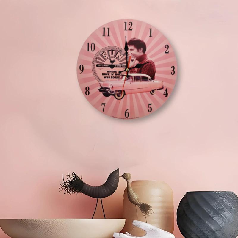 Minimally Retro Patterned Wall Clock For Home And Decor Bedroom