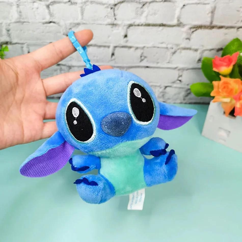 10Pcs/Lot Adorable Cartoon Lilo plus Stitches Tiny Pendant Plush Toy4 10CM Cute And Charming Plush Keychain Children Best Chirstmas Present Playthings