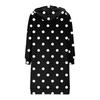 Women's Fashionable Printed  Long Sleeved Drawstring Hooded Zipper Pocket Long Casual Sweatshirt Jacket