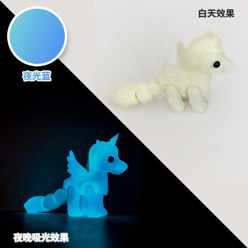 Мини Многосуставная Подвижная 3D-печатная Игрушка Пони Милая Рельефная Сенсорная Фигурка Украшение для Дома Офиса Настольное Украшение Детский Подарок
