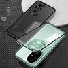 Чехол для телефона Honor 400pro с металлическим каркасом: Кнопка-защелка, Матовая задняя панель, Защитное зеркало.