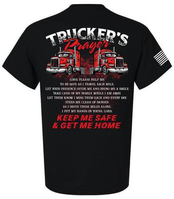 Trenz Shirt Company Мужская футболка с принтом - Молитва дальнобойщика, Храни меня в безопасности и Получи