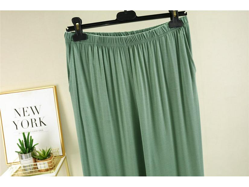 Мужские летние свободные брюки из модала — легкие, универсальные, с высокой талией, широкие пижамные брюки с карманами