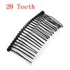 6 шт. 10/15/20/30 зубьев DIY Металлическая расческа-гребень Заколки-крабы Черный/Родий Для изготовления свадебных украшений Компоненты Фурнитура Расческа