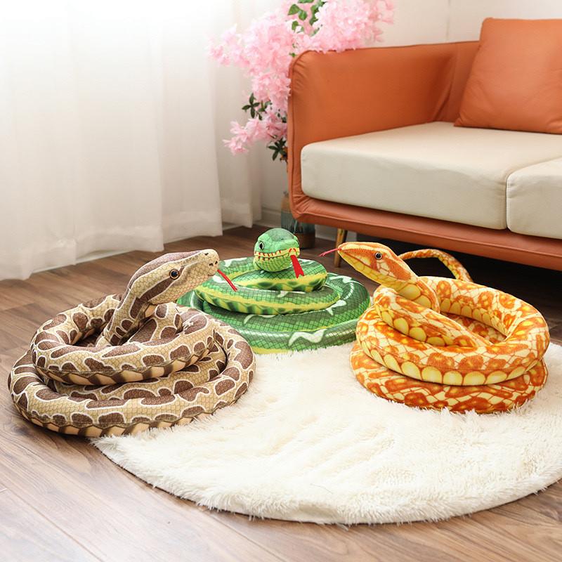 Snake Plush Simulated Toy Soft Filled Doll Room Decoration Children Gift Holiday