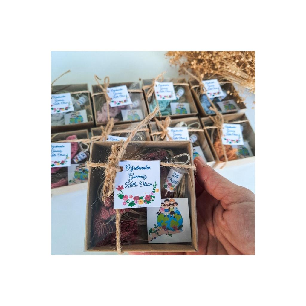 10 штук ко Дню учителя, ко Дню матери, оптовая продажа, подарочная упаковка, брелок для ключей в стиле макраме-шоколадный набор Madlen