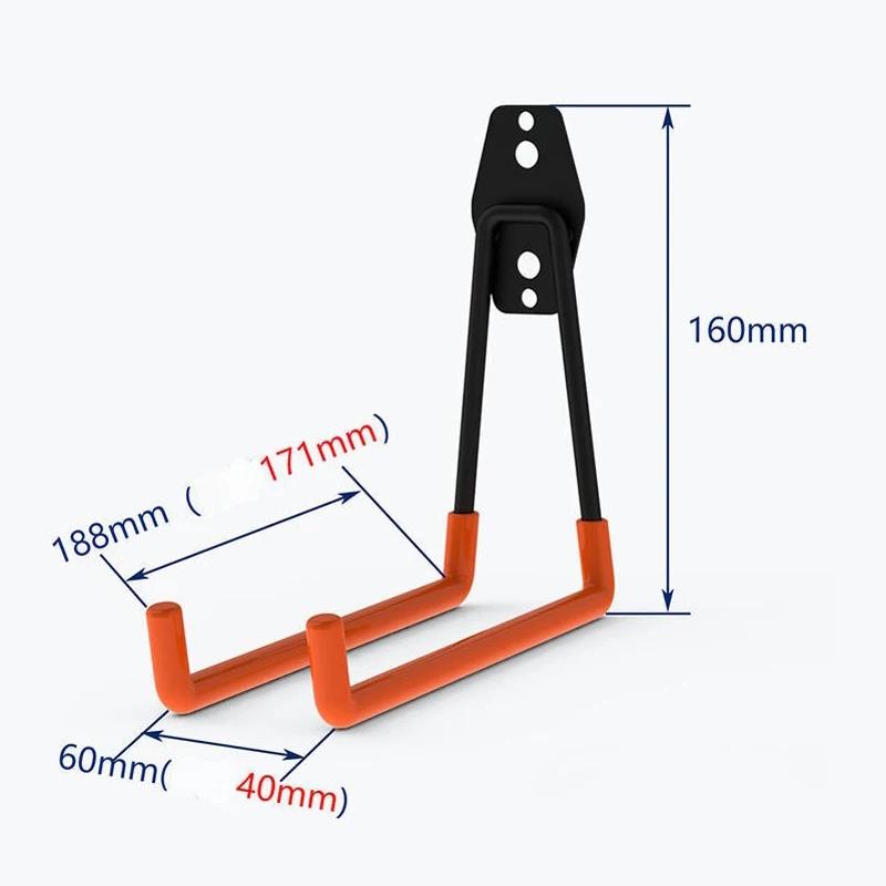 Крючки из прочного металла, настенные крючки для органайзера в гараже, крючки для велосипедов, настенные нескользящие крючки для хранения, садовый инструмент для хранения