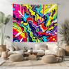 Psychedelic Abstract Tapestry Trippy Colorful Wall Art Retro Groovy Decor