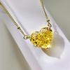 Mori Style Temperamental Heart Pendant Gold-Plated S925 Sterling Silver Necklace for Women